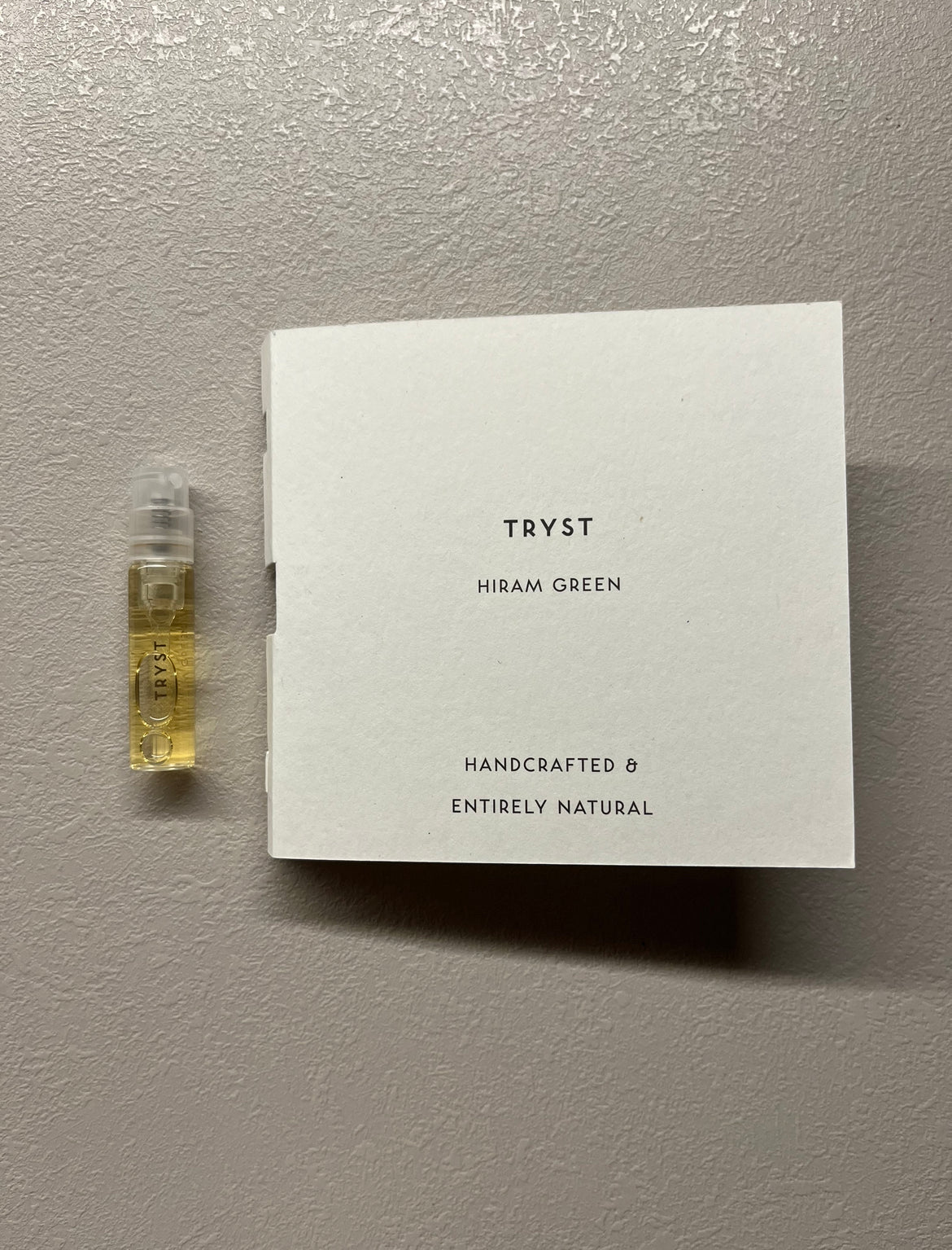 Hiram Green, Tryst - original 2ml sample, never used